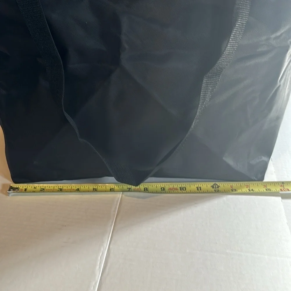 NIB heavy duty shopping cart liner in black nylon top flap Velcro closure